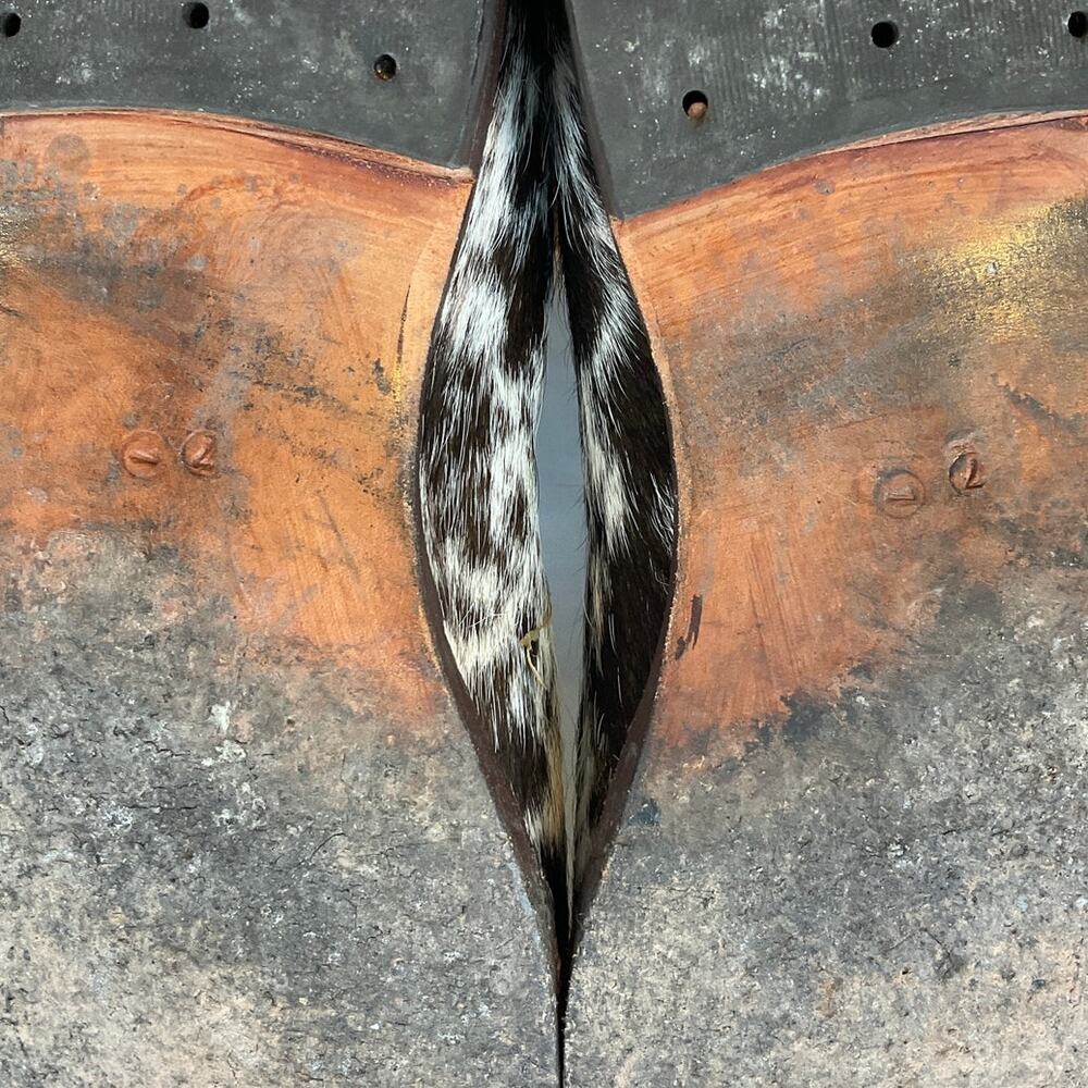 Men's Spotted Haircalf Chelsea Boots - Brown/Black/White - Picture 6 of 7